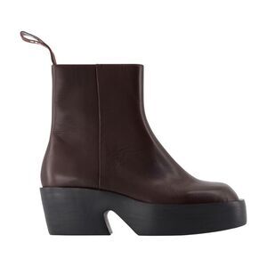 Billie Ankle Boots - Camper - Leather - Burgundy